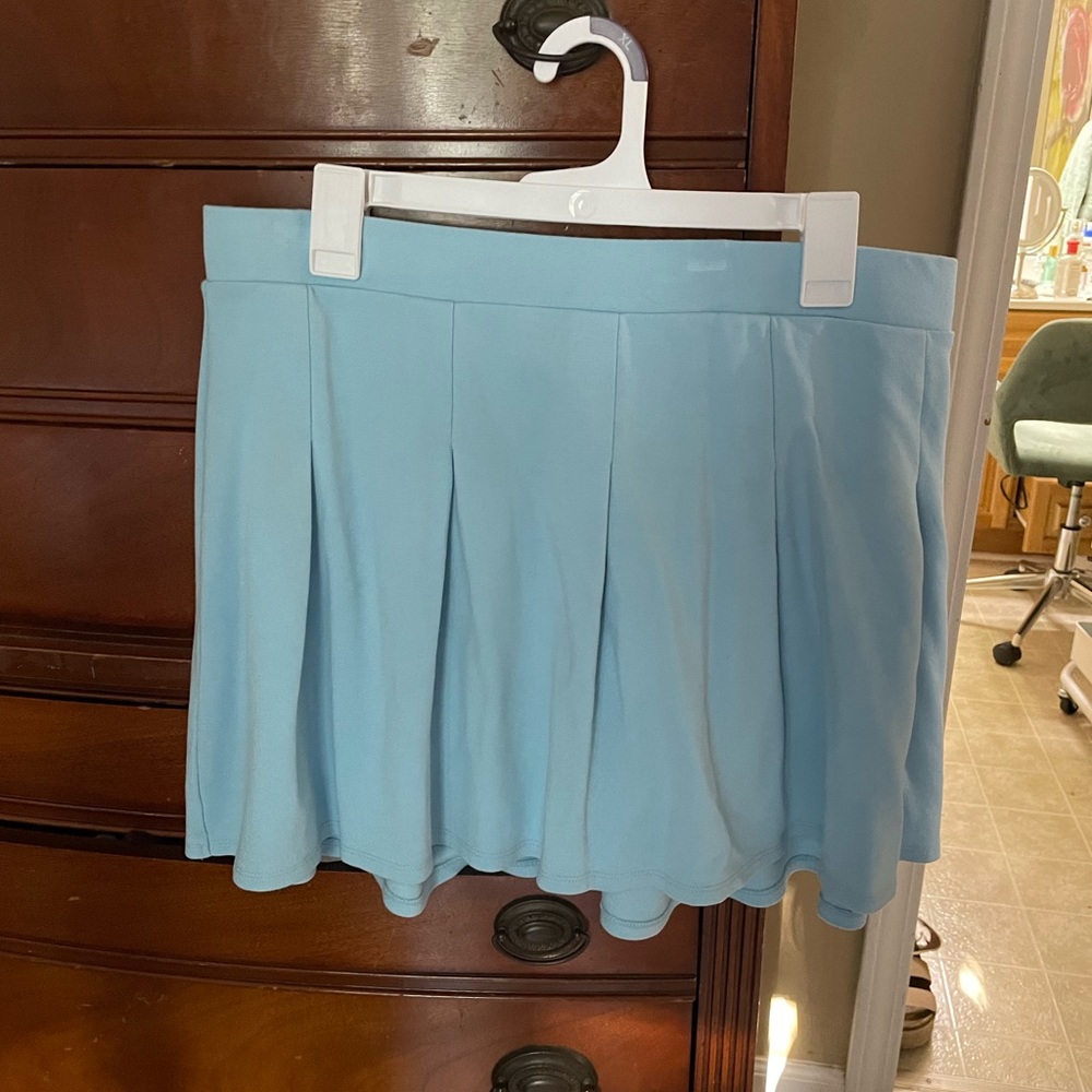 sky blue tennis skirt